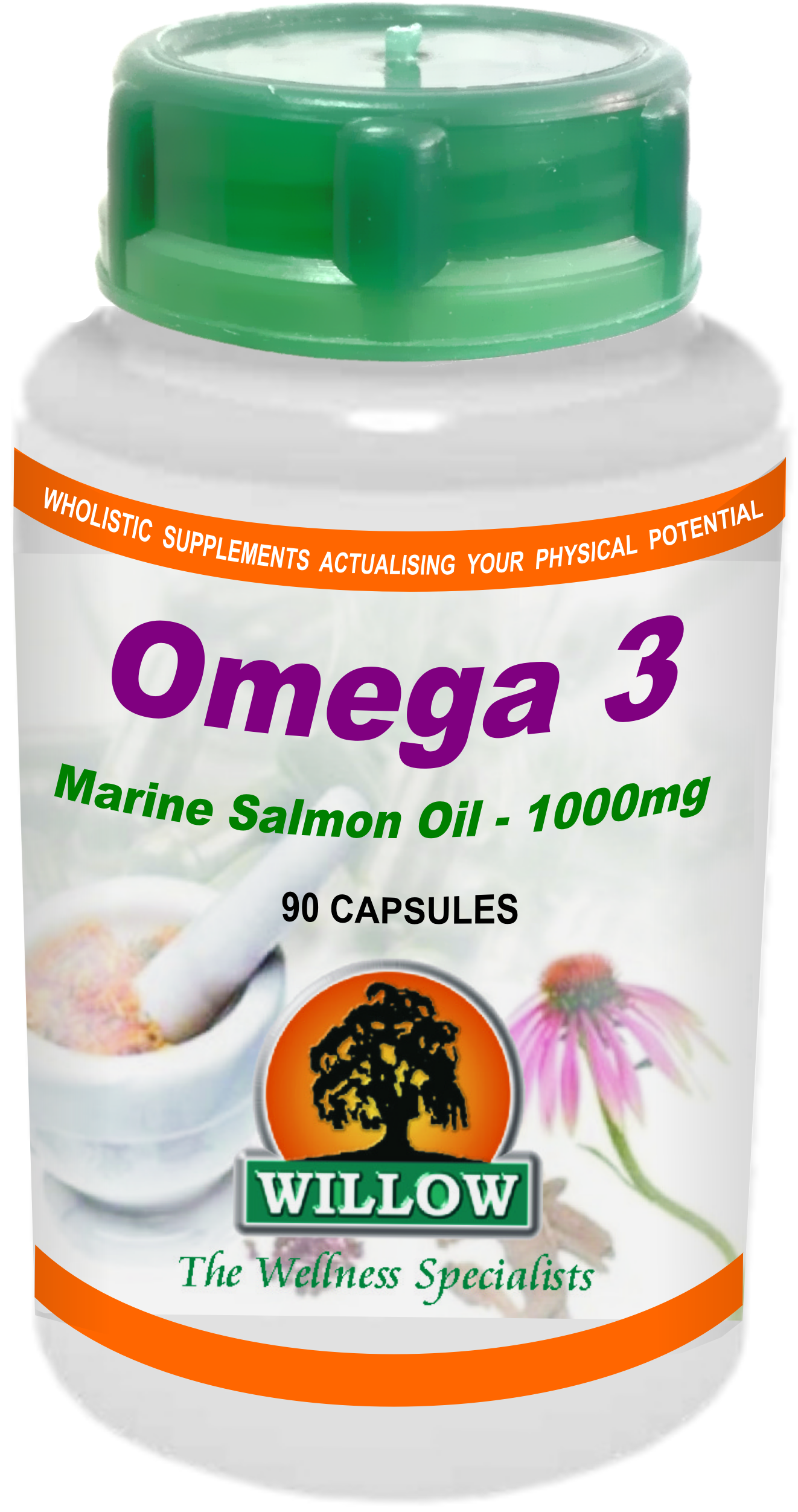 WILLOW - Omega 3 Marine Salmon Oil - 90 Softgels | One Life Health