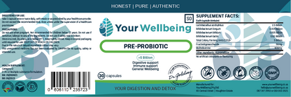 YOUR WELLBEING - Pre-Probiotic 30 Capsules | One Life Health