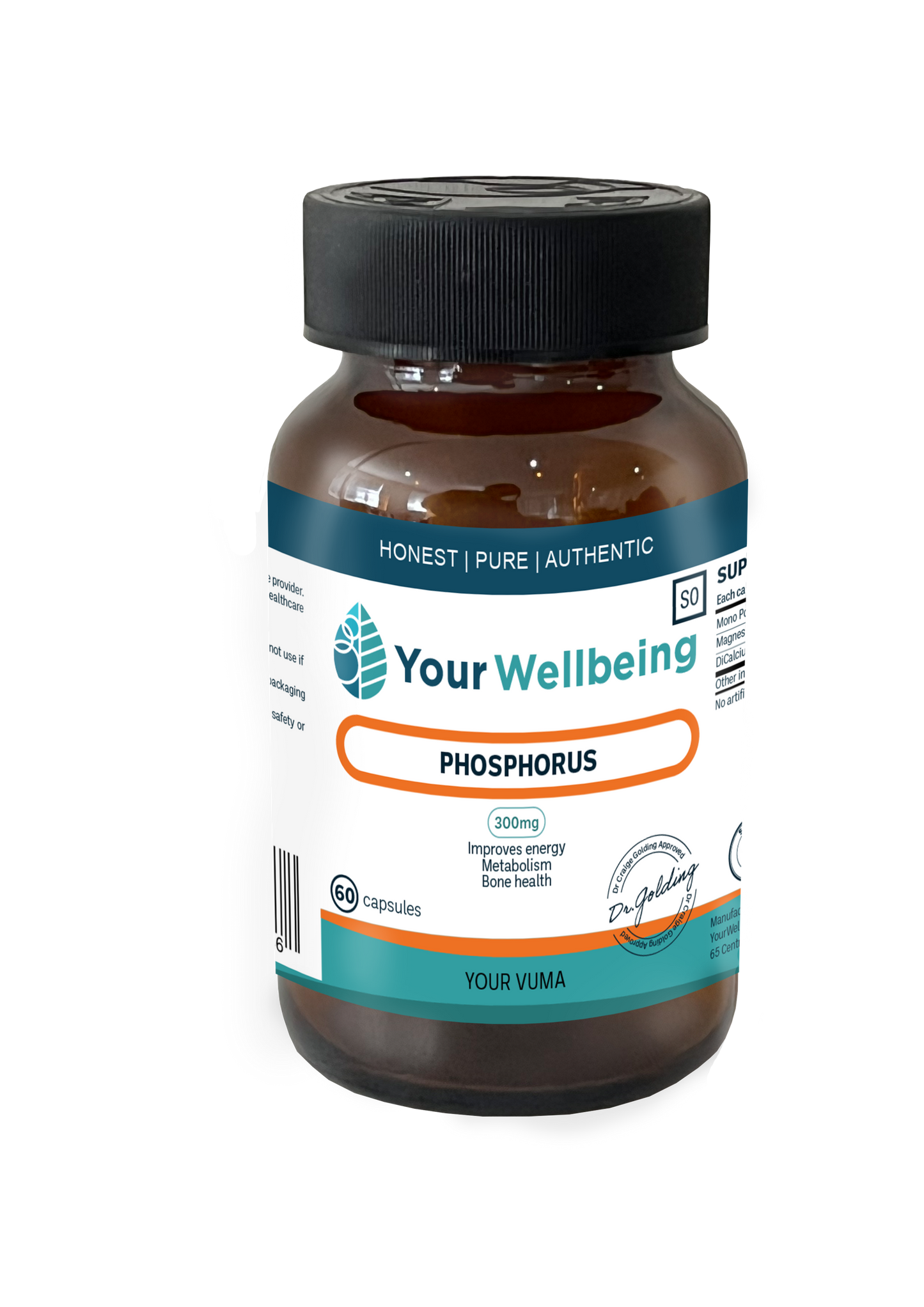 YOUR WELLBEING - Phosphorus Mineral 60 Capsules | One Life Health