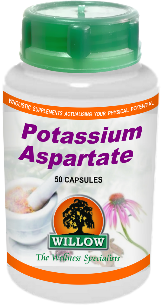 WILLOW - Potassium Aspartate - 50 Capsules | One Life Health