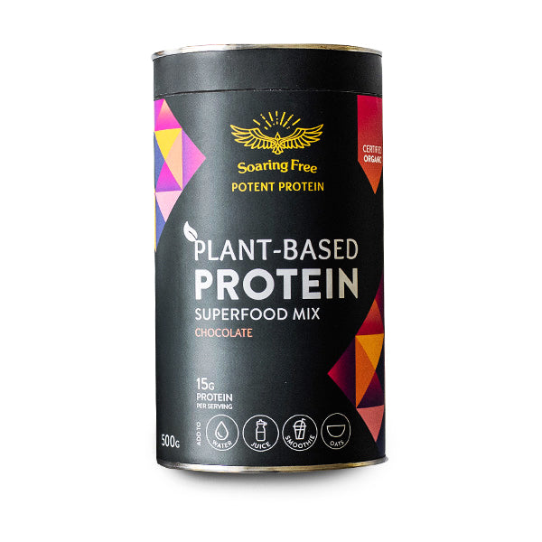 SOARING FREE SUPERFOODS - Plant-Based Protein Superfood Mix Chocolate 500g | One Life Health