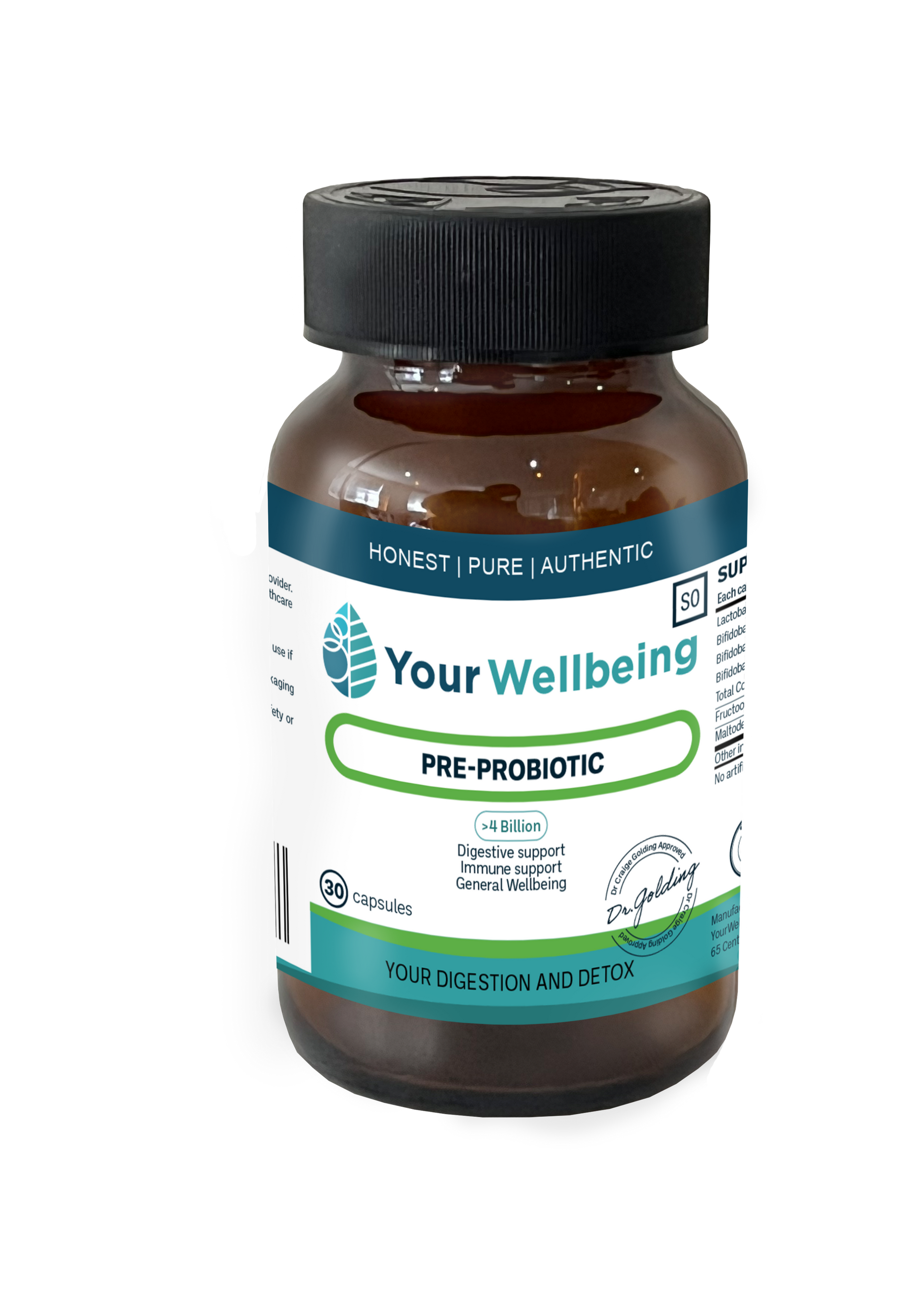 YOUR WELLBEING - Pre-Probiotic 30 Capsules | One Life Health