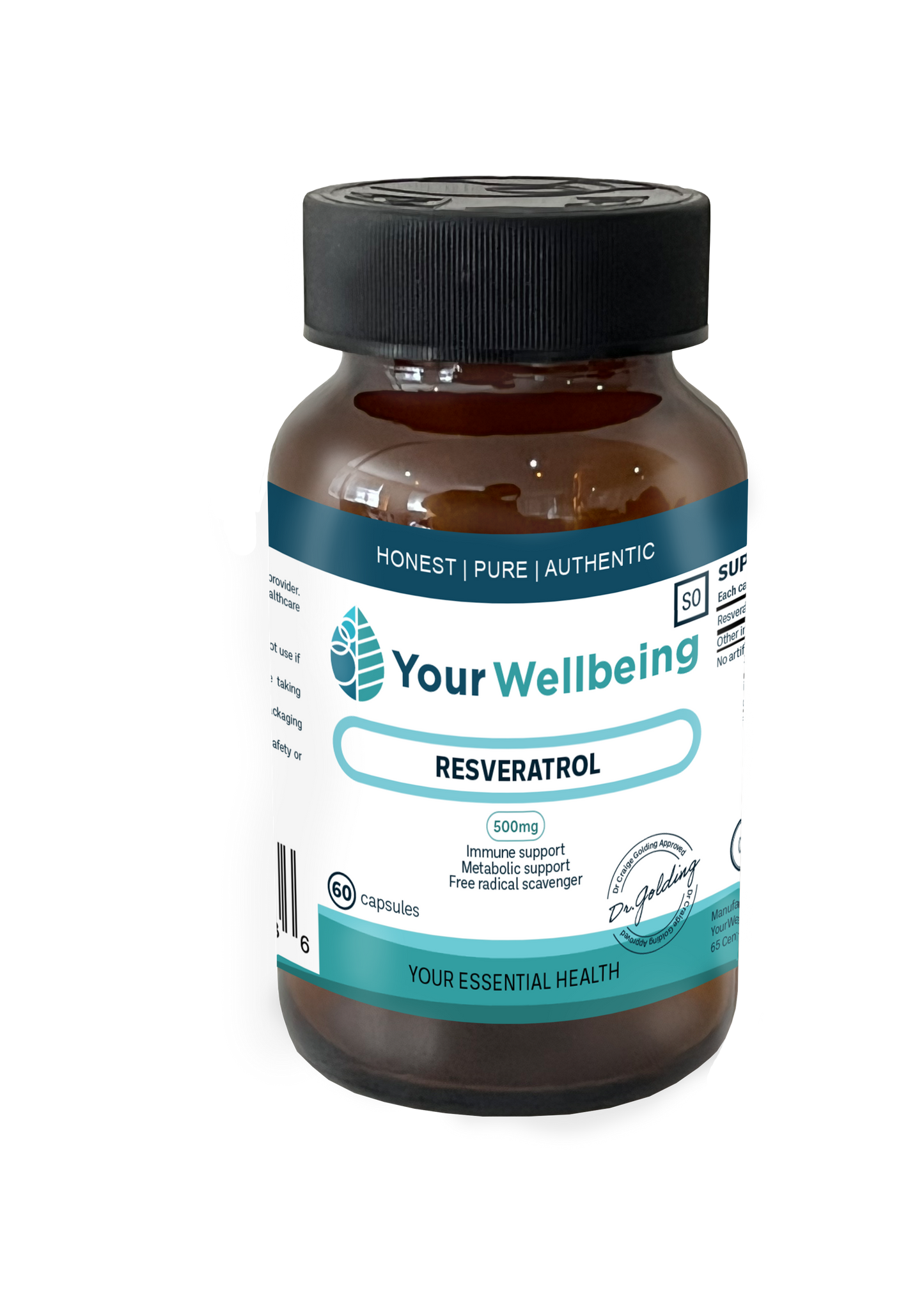 YOUR WELLBEING - Resveratrol 60 Capsules | One Life Health