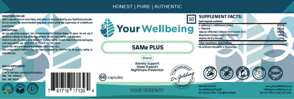 YOUR WELLBEING - SAMe Plus 60 Capsules | One Life Health