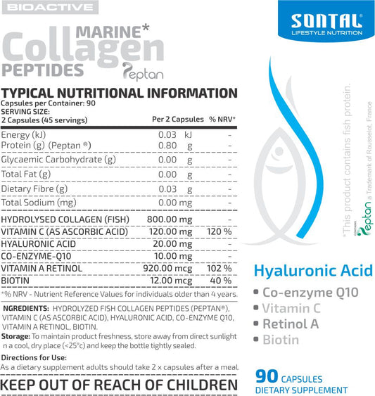 SONTAL - Marine Collagen 90 Capsules | One Life Health