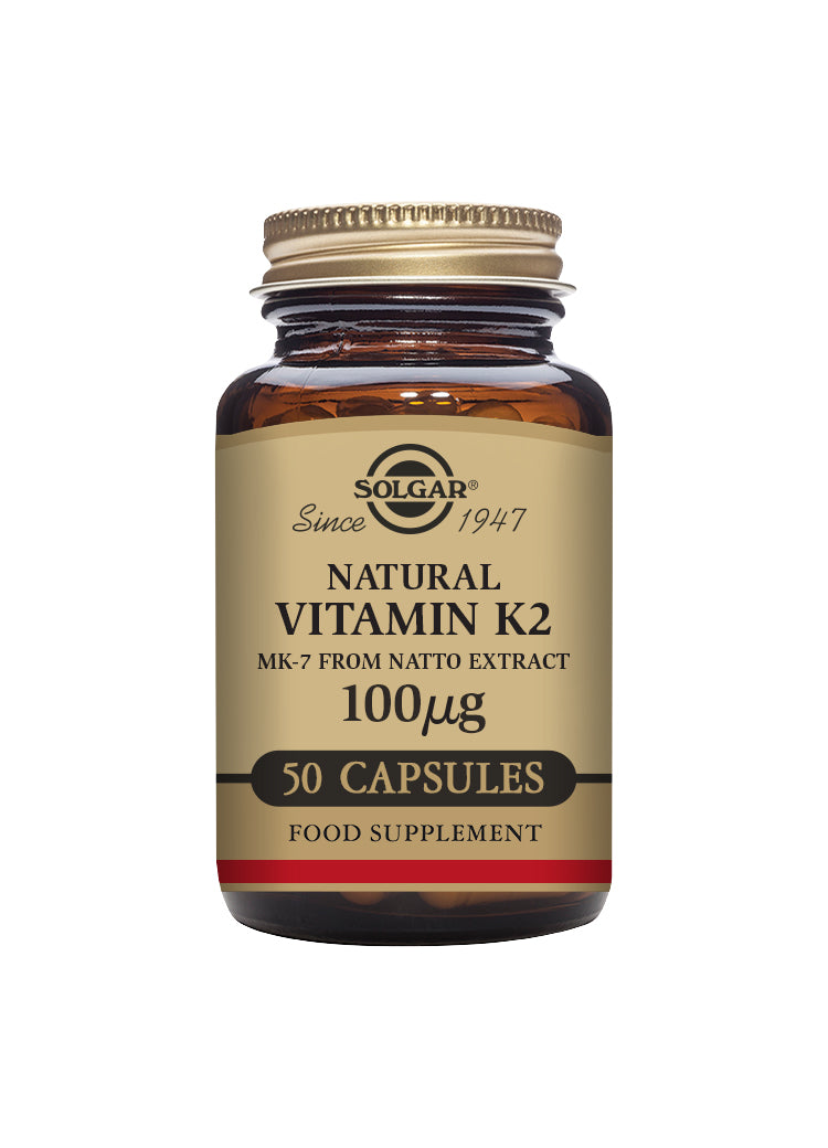 SOLGAR - Vitamin K2 100 µg - 50 Vegetable Capsules | One Life Health