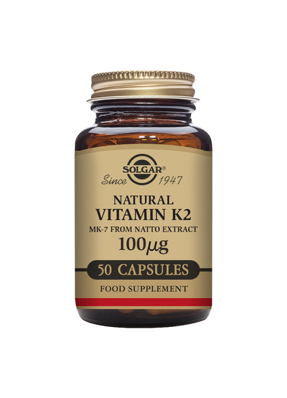 SOLGAR - Vitamin K2 100 µg - 50 Vegetable Capsules | One Life Health