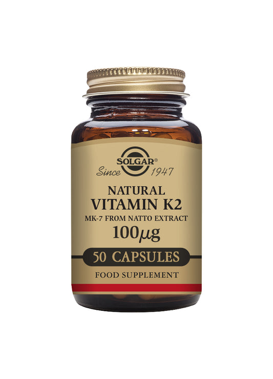 SOLGAR - Vitamin K2 100 µg - 50 Vegetable Capsules | One Life Health