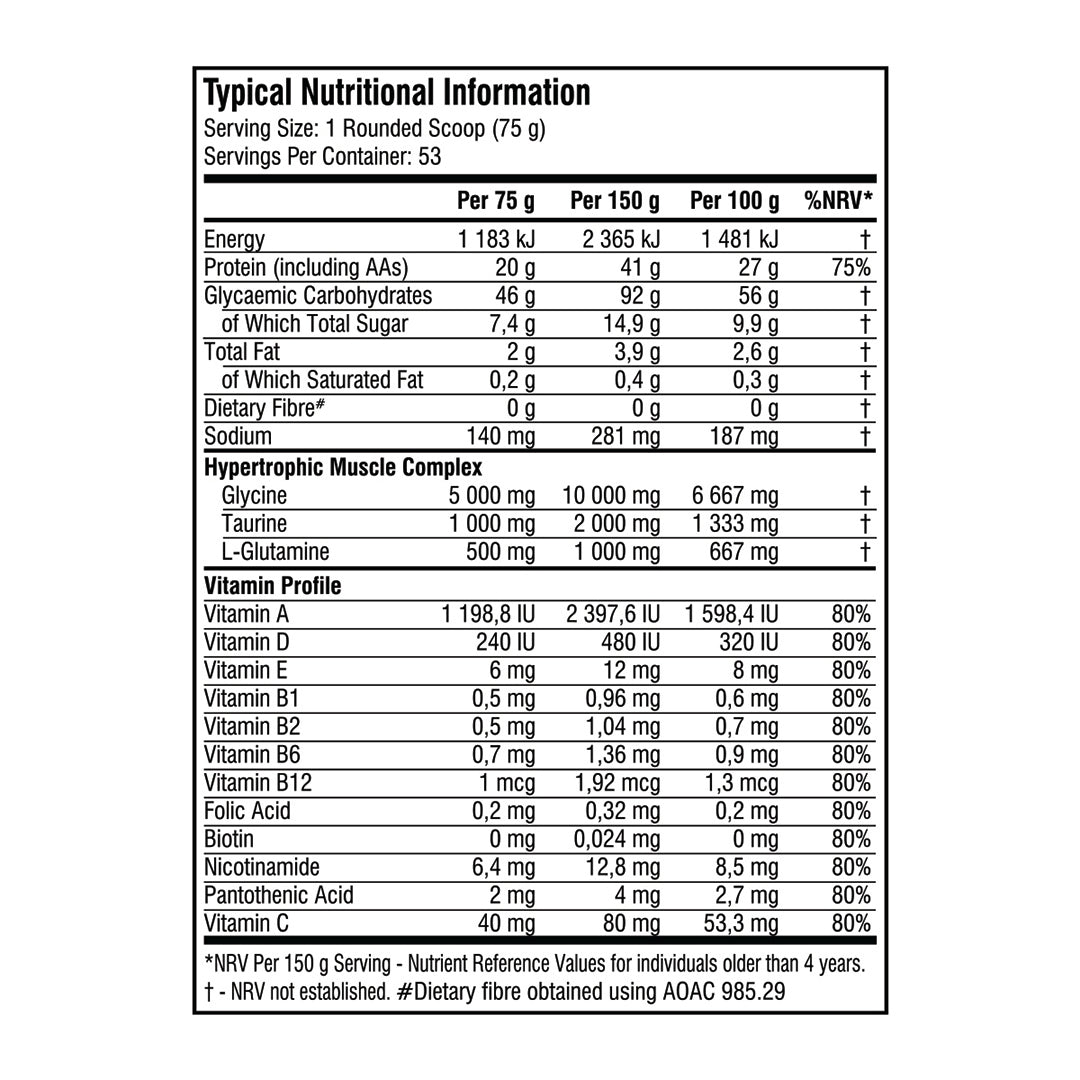 SSA CORE SERIES - Massive Muscle - Vanilla Cream 908g | One Life Health