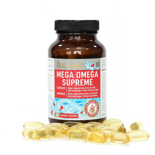 THE REAL THING FOOD SUPPLEMENTS - Mega Omega Supreme 60 Capsules | One Life Health