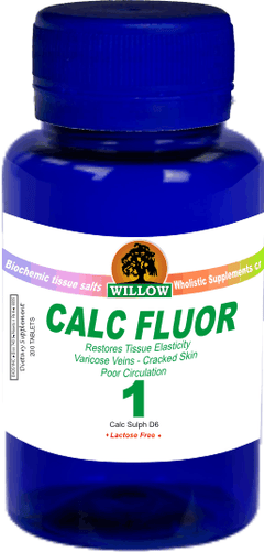 WILLOW - Calc Fluor -  Tissue Salt #1 - 200 Tablets