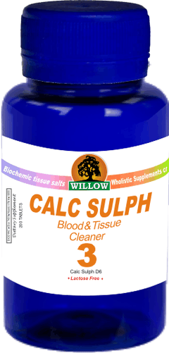 WILLOW - Calc Sulph - Tissue salt #3 - 200 Tablets