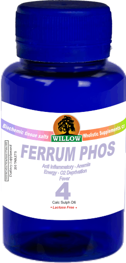 WILLOW - Ferrum Phos - Tissue salt #4 - 200 Tablets | One Life Health