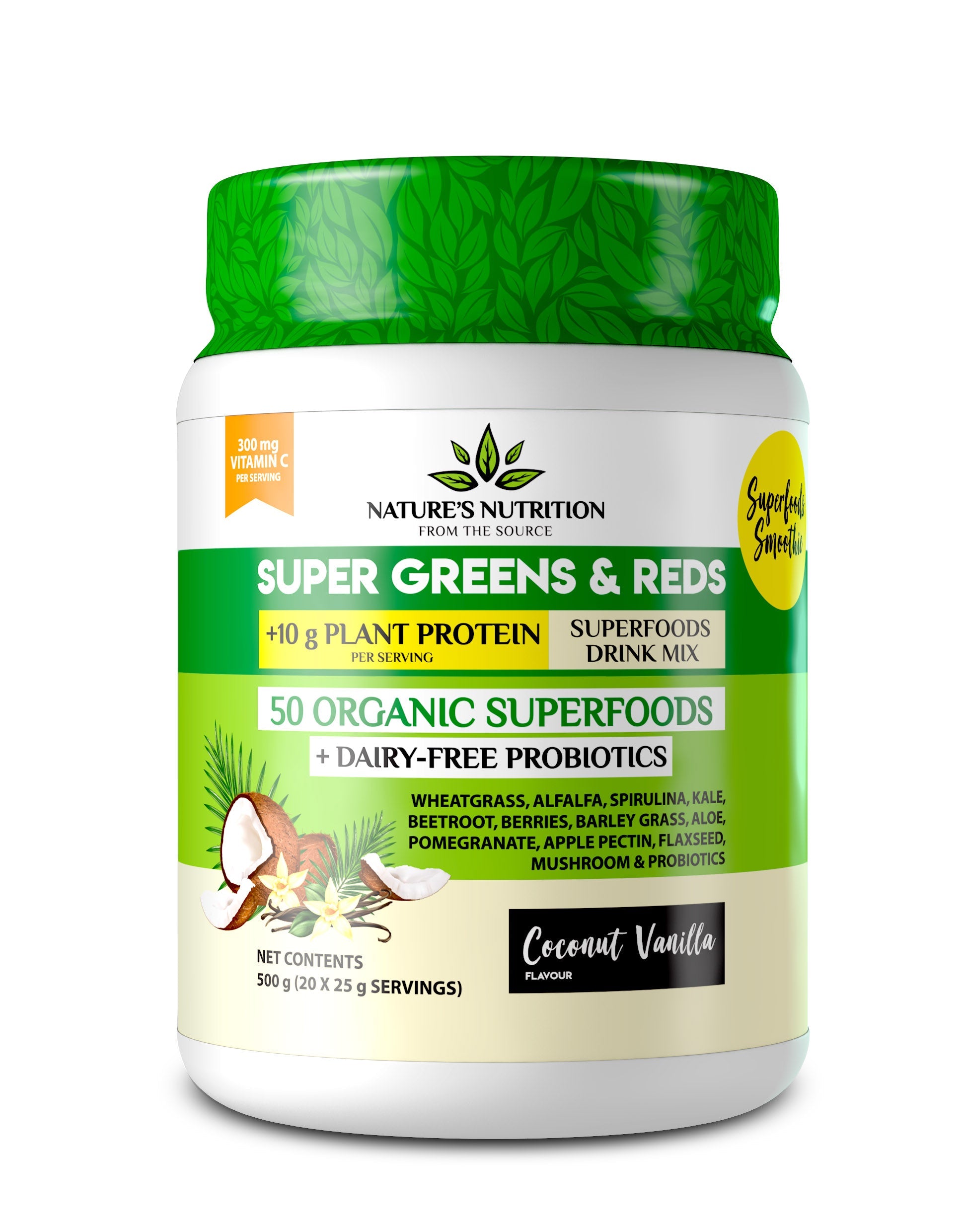 NATURE'S NUTRITION - Coconut Vanilla Superfoods Drink Mix 500g | One Life Health