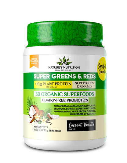 NATURE'S NUTRITION - Coconut Vanilla Superfoods Drink Mix 500g | One Life Health