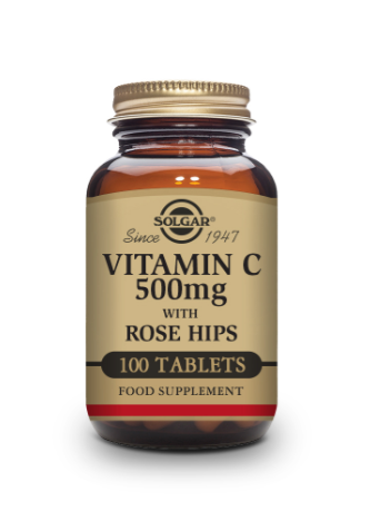 SOLGAR - Vitamin C 500 mg with Rose Hips – 100 Tablets | One Life Health