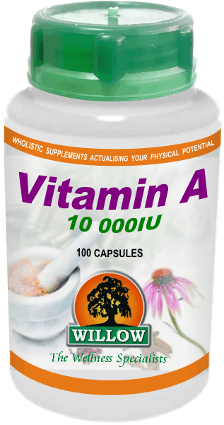 WILLOW - Vitamin A 10 000IU - 100 Capsules | One Life Health