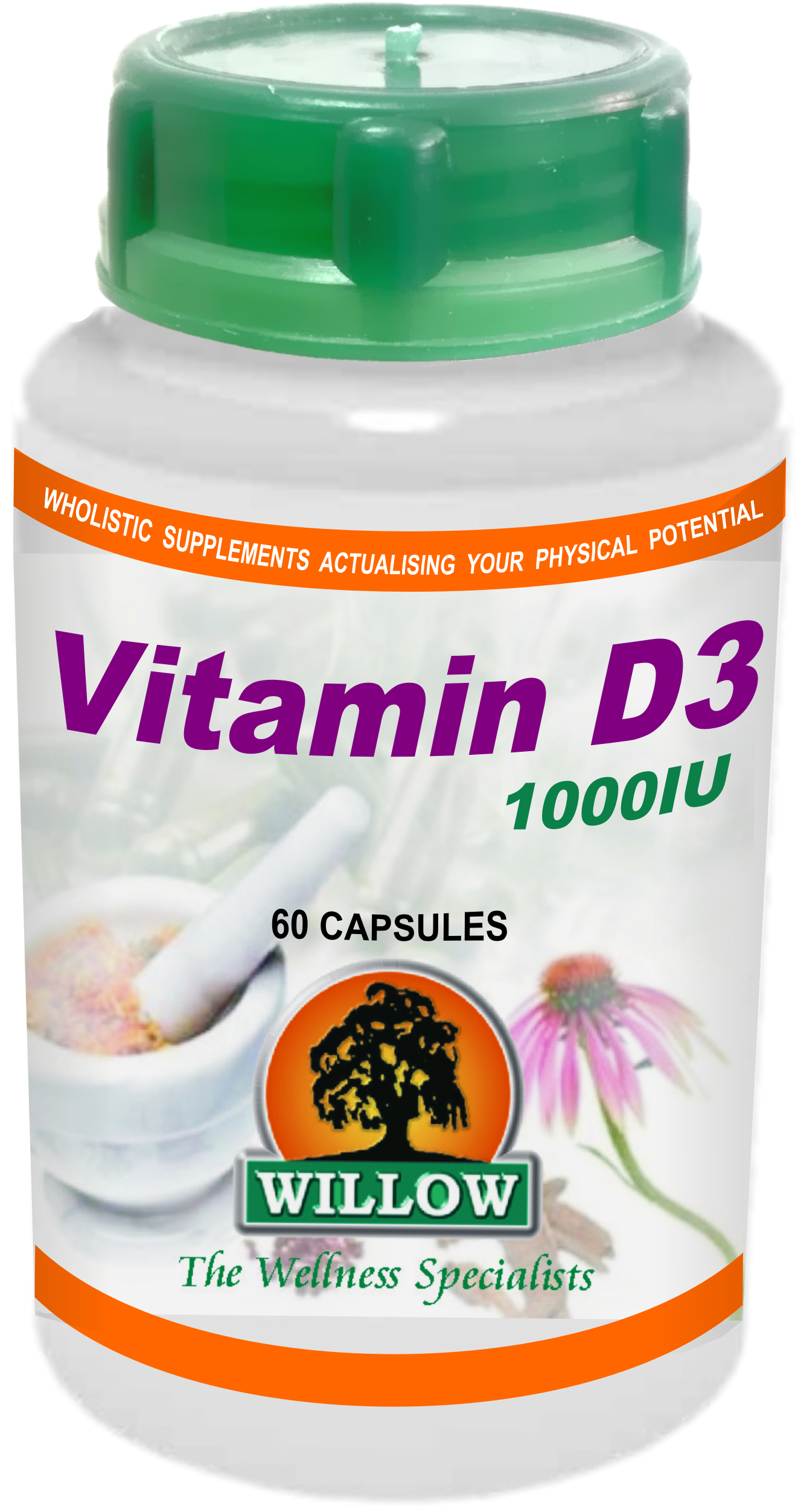 WILLOW - Vitamin D3 1000IU - 60 Capsules | One Life Health