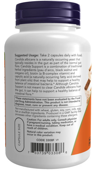 NOW®  - Candida Support - 90 Veg Capsules | One Life Health