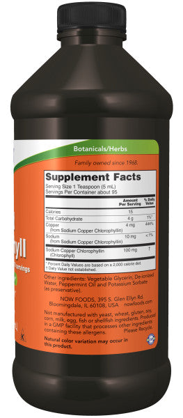 NOW® - Liquid Chlorophyll - 16 Oz.(473ml) | One Life Health