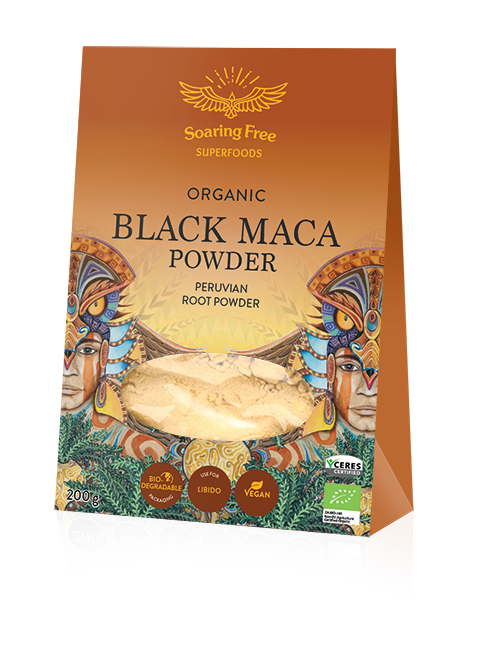 SOARING FREE SUPERFOODS - Maca Black Powder, Organic 200g | One Life Health