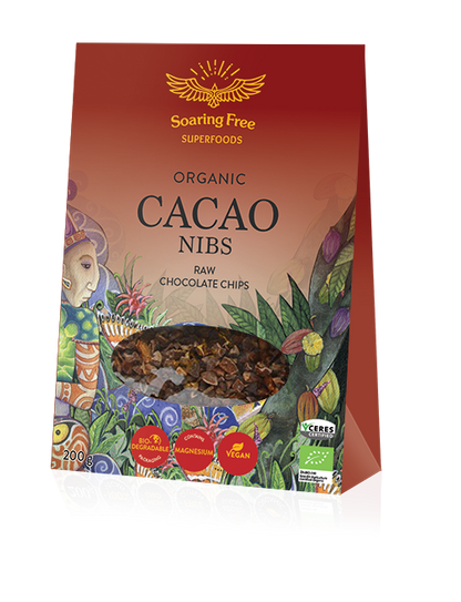 SOARING FREE SUPERFOODS - Cacao Nibs, Organic, Raw 200g | One Life Health