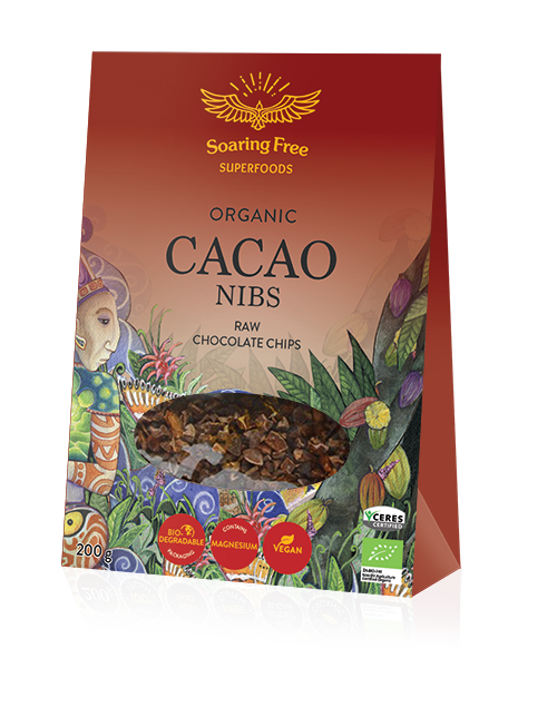 SOARING FREE SUPERFOODS - Cacao Nibs, Organic, Raw 200g | One Life Health