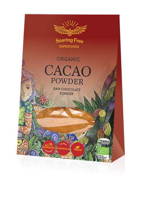 SOARING FREE SUPERFOODS - Cacao Powder, Organic, Raw 200g | One Life Health