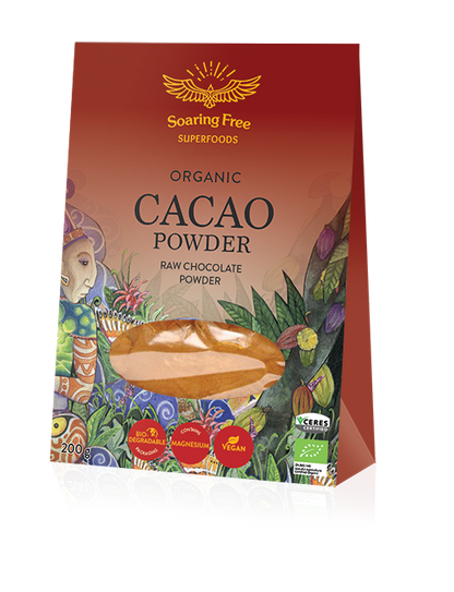 SOARING FREE SUPERFOODS - Cacao Powder, Organic, Raw 200g | One Life Health