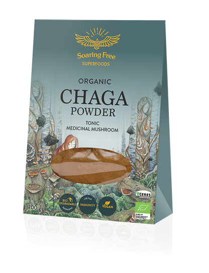SOARING FREE SUPERFOODS - Chaga Powder, Wildcrafted  100g | One Life Health
