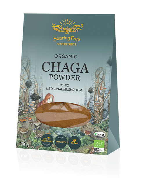 SOARING FREE SUPERFOODS - Chaga Powder, Wildcrafted  100g | One Life Health