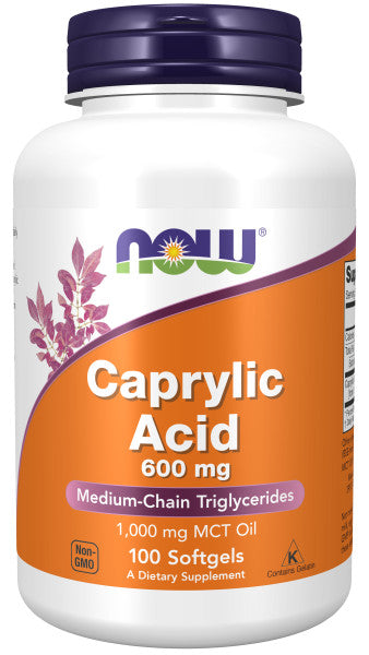 NOW®  - Caprylic Acid 600 mg - 100 Softgels | One Life Health