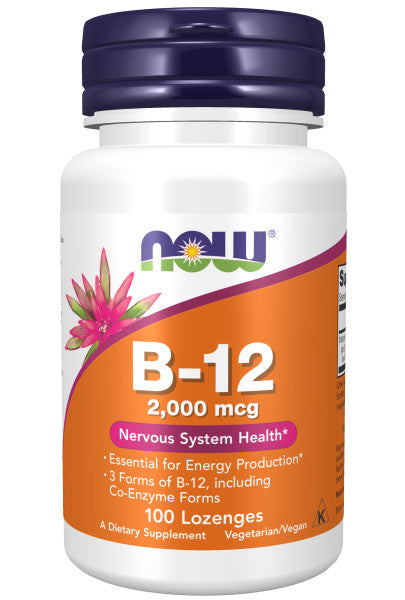 NOW®  - Vitamin B-12 2,000 mcg - 100 Lozenges | One Life Health