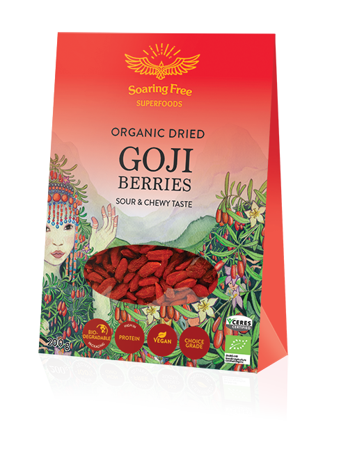 SOARING FREE SUPERFOODS - Goji Berries, Organic 200g | One Life Health