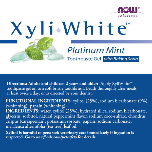 NOW® SOLUTIONS - Xyliwhite Platinum Mint Toothpaste Gel | One Life Health