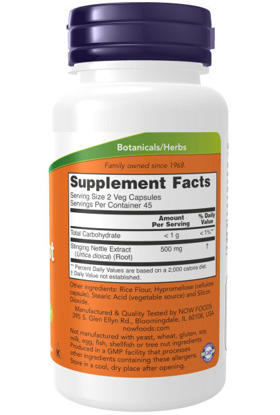 NOW®  - Stinging Nettle Root Extract 250 mg - 90 Veg Capsules | One Life Health