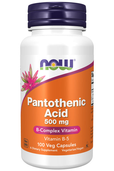 NOW® - Pantothenic Acid 500 mg - 100 Veg Capsules | One Life Health