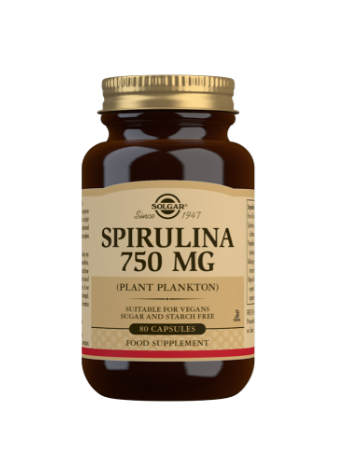 SOLGAR - Spirulina 750mg – 80 Capsules | One Life Health