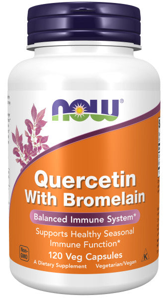 NOW®  - Quercetin With Bromelain - 120 Veg Capsules | One Life Health