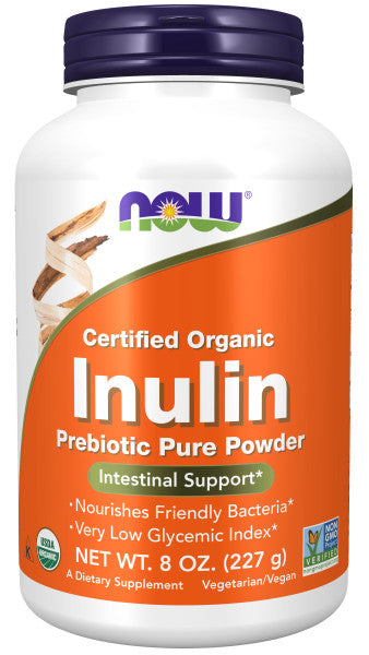 NOW®  - Inulin Prebiotic Pure Powder, Organic - 227g | One Life Health