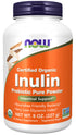 NOW®  - Inulin Prebiotic Pure Powder, Organic - 227g